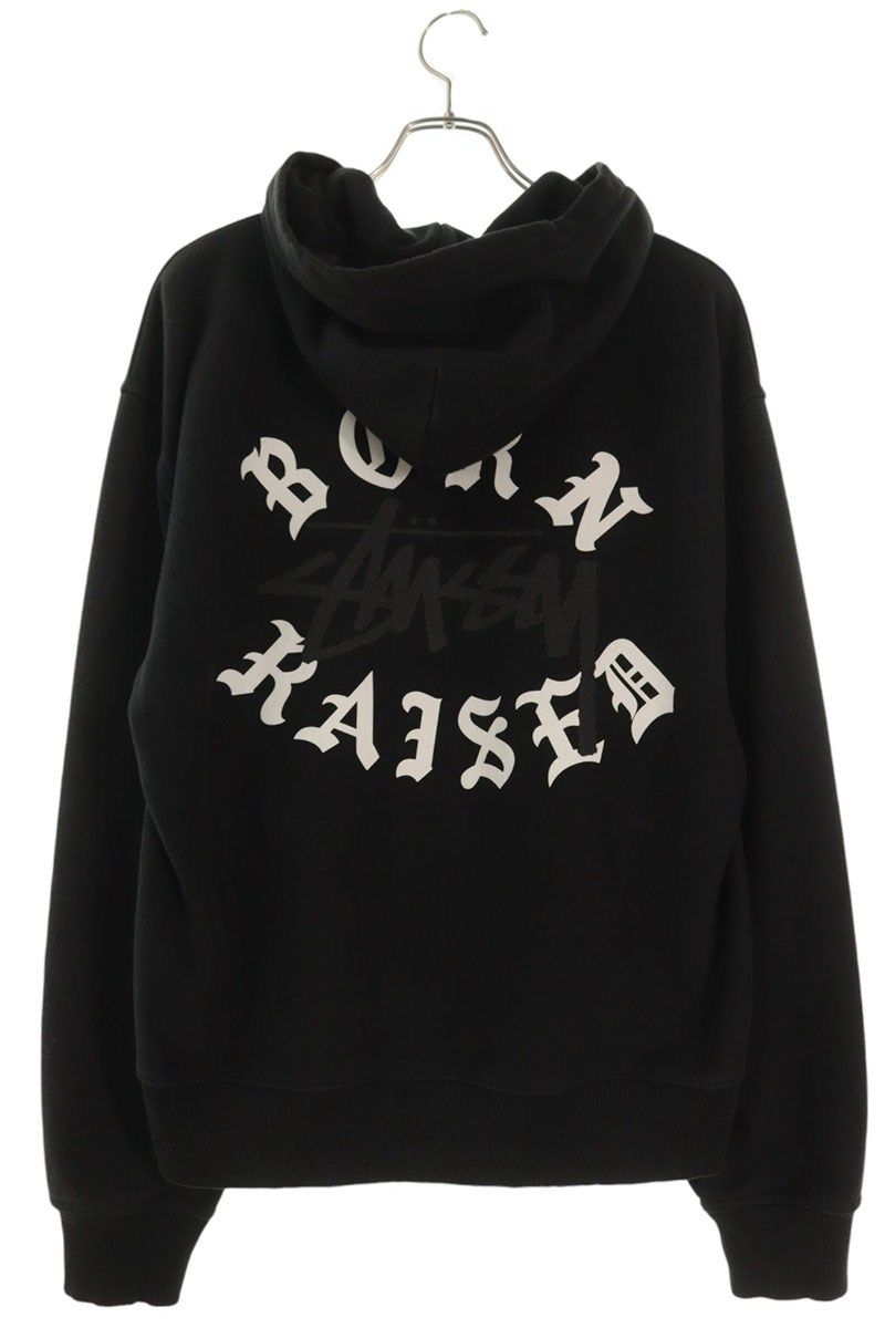 ステューシー ×ボーンレイズド BORN X RAISED Logo Zip Hoodie バック