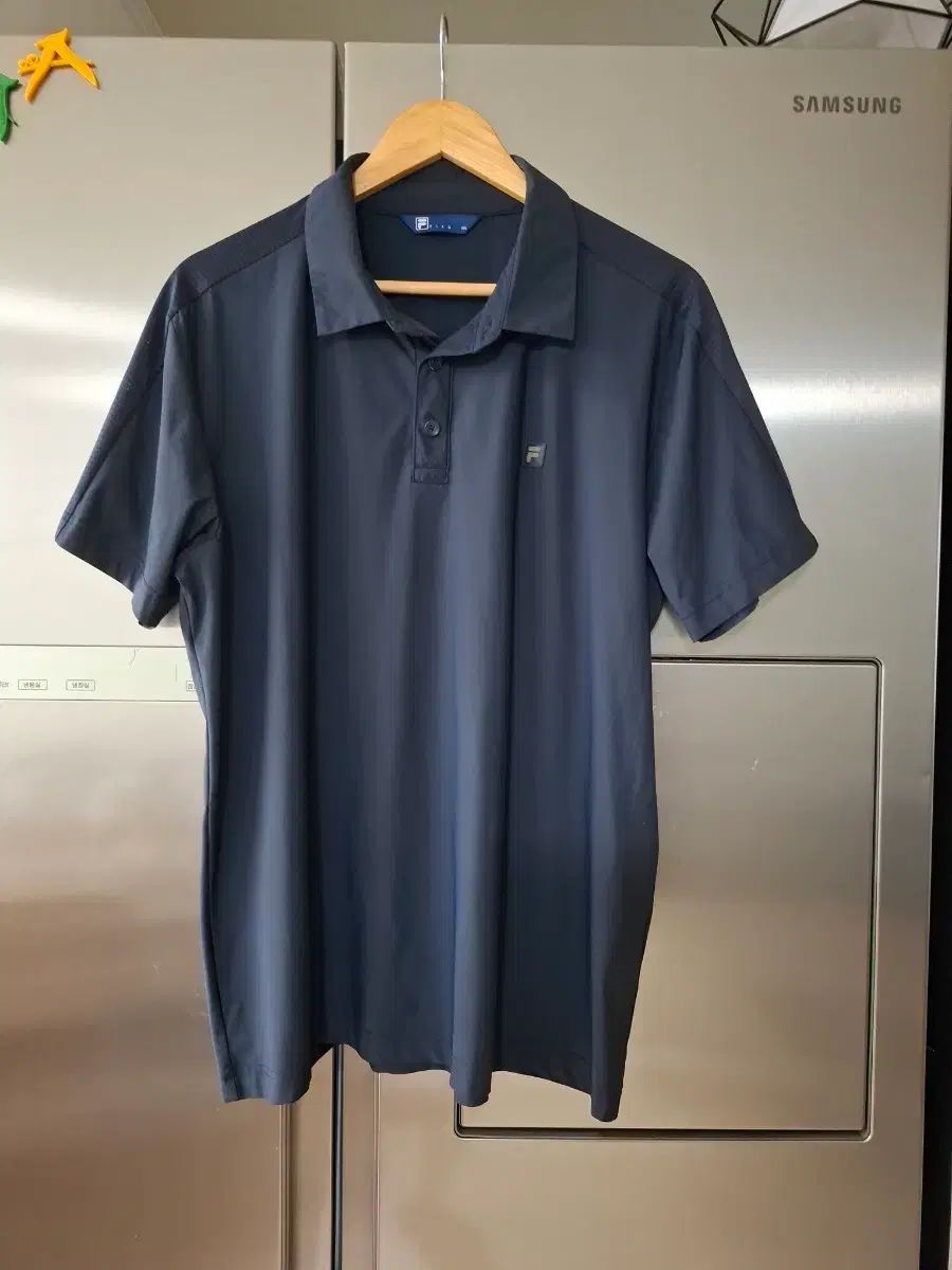 FILA メンズ 半袖 カラーTシャツ ネイビー