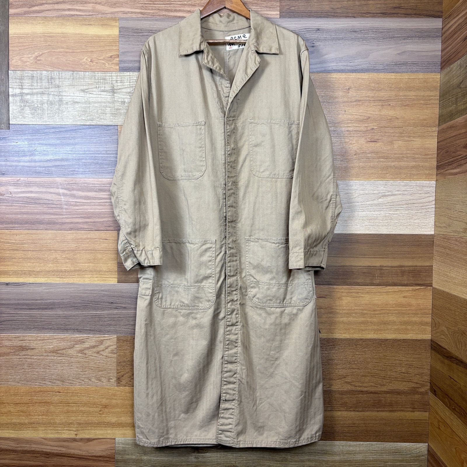 50s~60s HBT SHOP COAT ショップコート ワークコート サイズ 38 メンズ