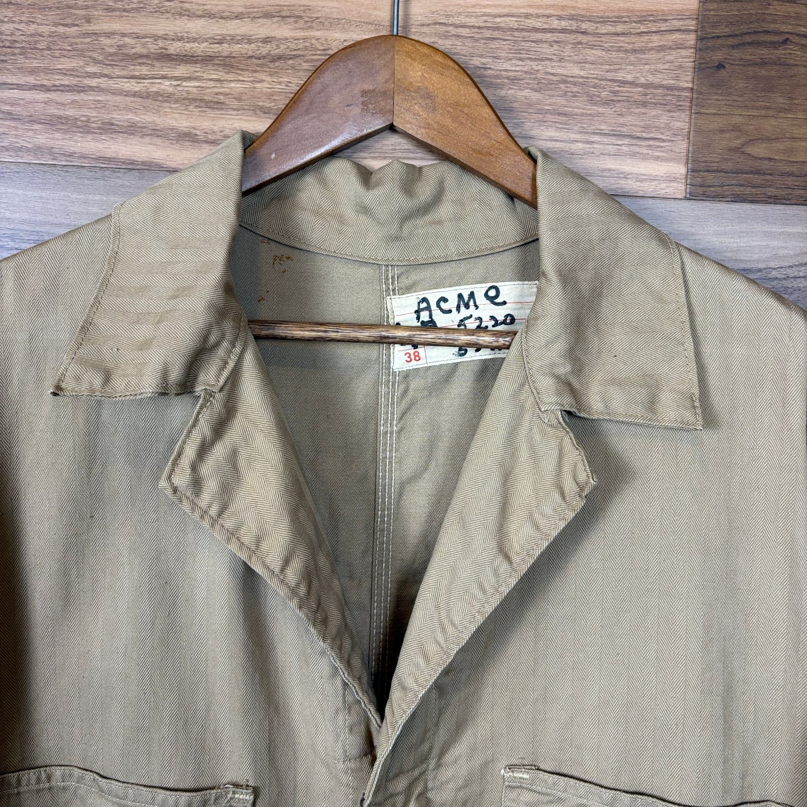50s~60s HBT SHOP COAT ショップコート ワークコート サイズ 38 メンズ