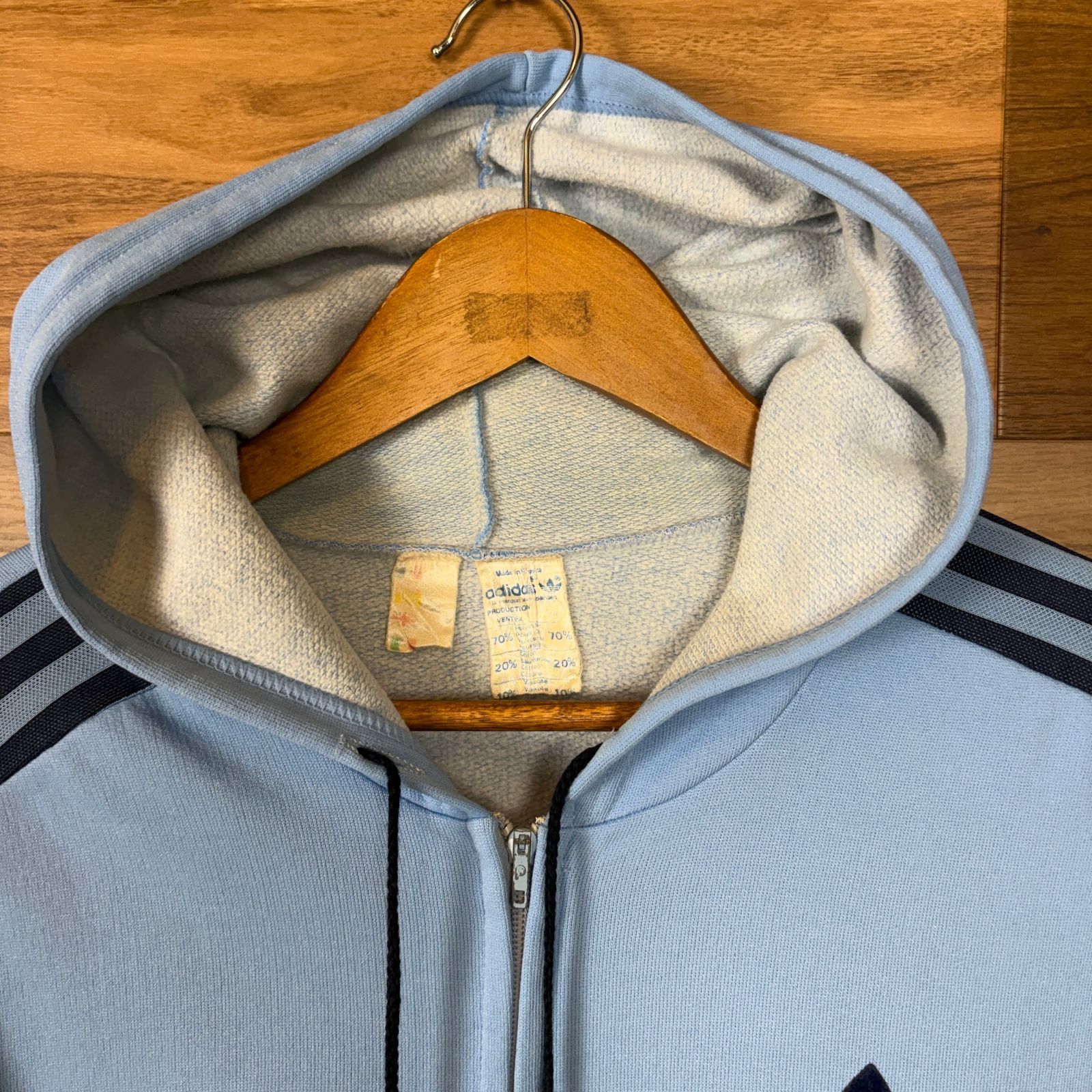FRANCE製 70s adidas VENTEX フード付き トラックジャケット サイズ