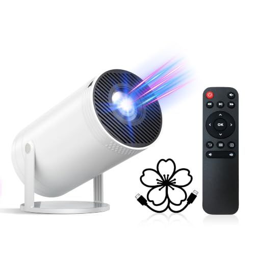 【2026年ワールドカップ限定】WiFiなしでも使える＆スマホ対応＆初心者向けプロジェクター 小型 家庭用 270°回転 1080P HD 電動台形補正 自動スリープ 50%ズーム 天井投影 有線接続 短距離投影 300”投影画面 スタンド一体型 軽量 操Ju