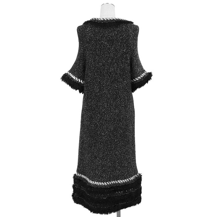 美品】CHANEL シャネル 半袖ニットワンピース サイズ 48 レディース