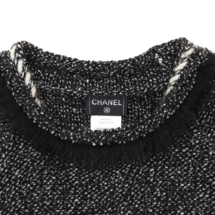 美品】CHANEL シャネル 半袖ニットワンピース サイズ 48 レディース