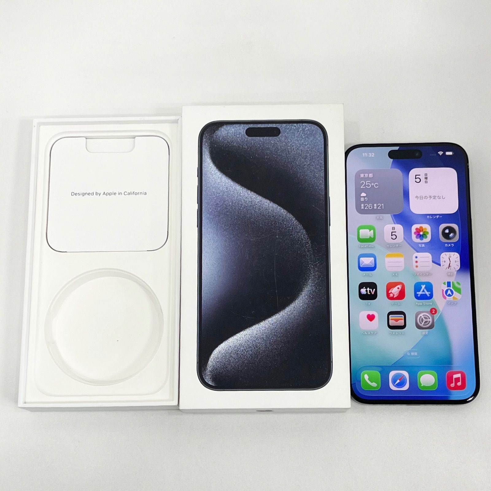 美品】iPhone15ProMax 256GB ブルーチタニウム SIMフリー KUS22043