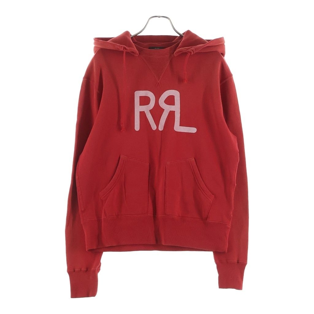 RRL 後付パーカー入荷困難LL‼️ RRL (ダブルアールエル) フロントロゴプリント コットン フーデッド