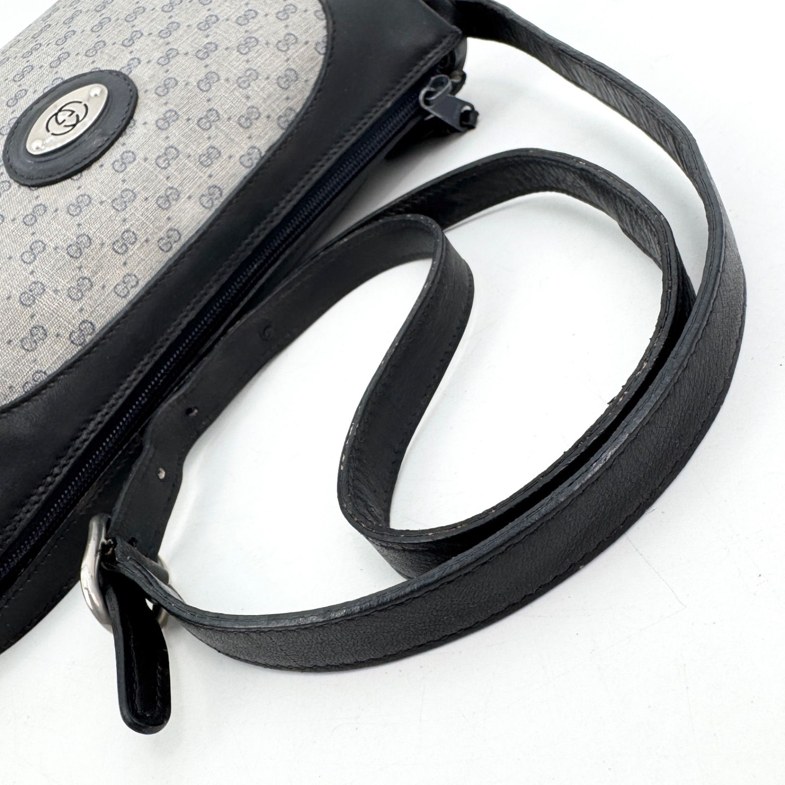 GUCCI グッチ マイクロGG シェリーライン ショルダーバッグ PVC レザー