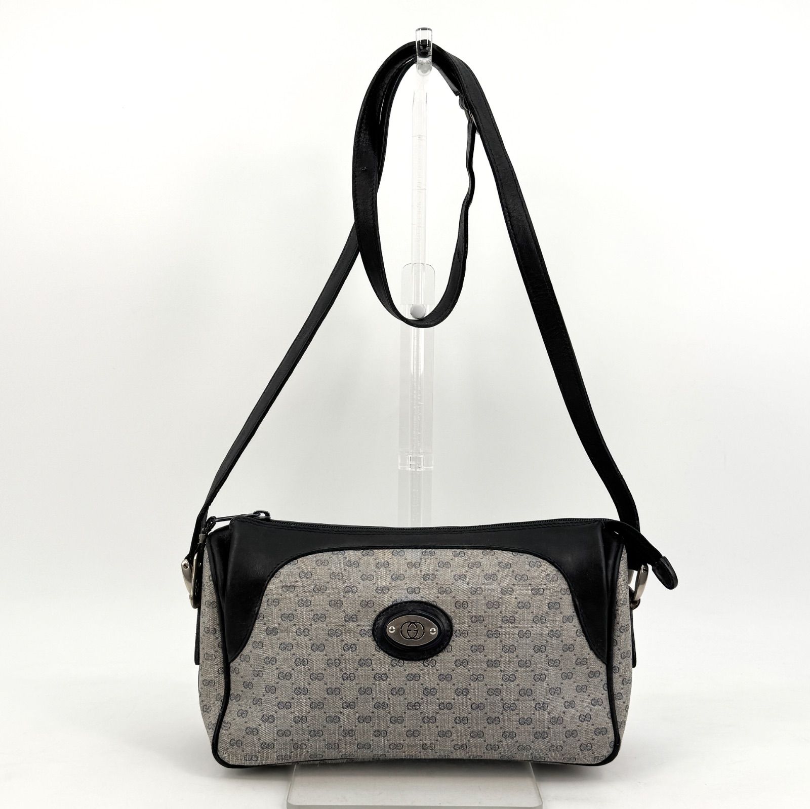 GUCCI グッチ マイクロGG シェリーライン ショルダーバッグ PVC レザー
