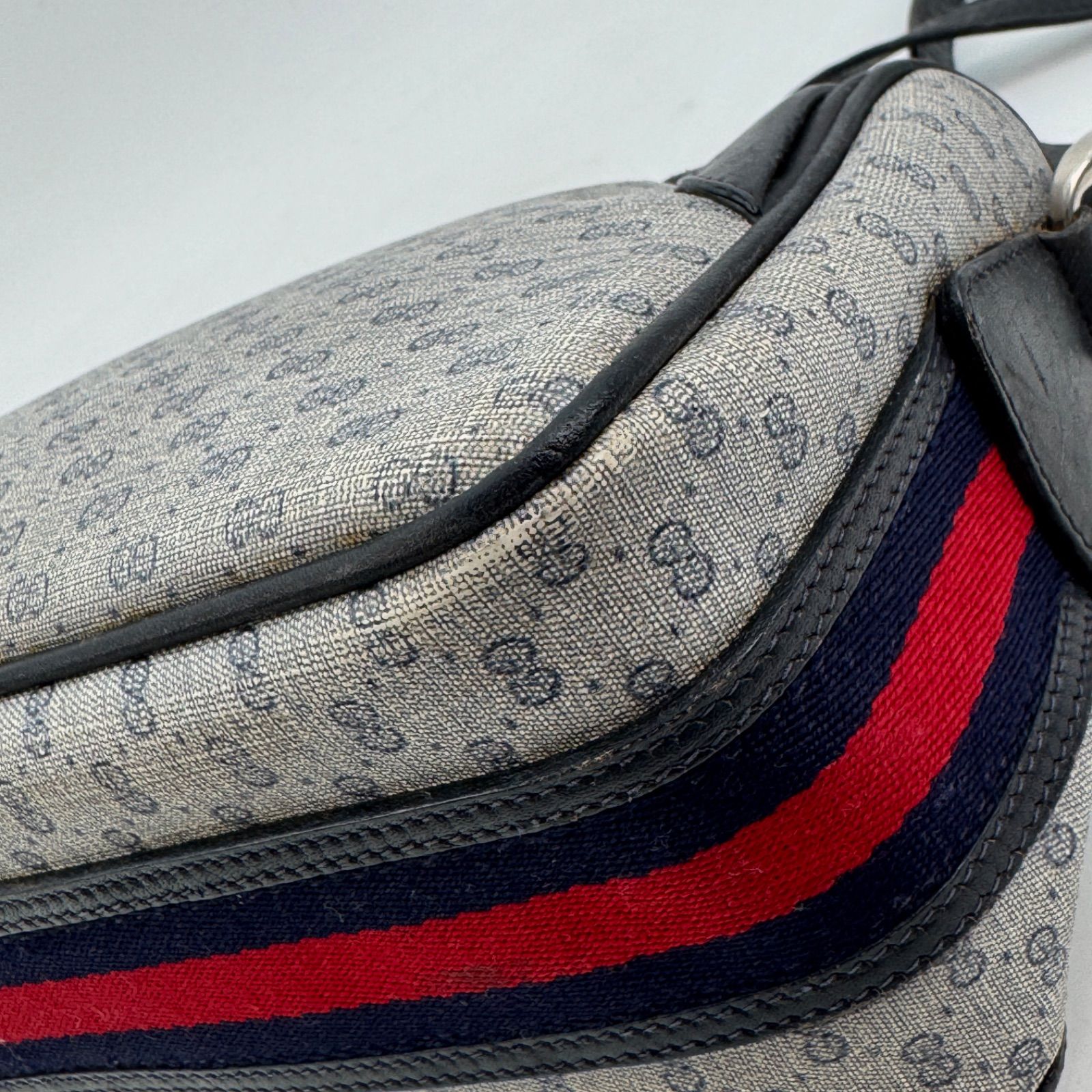 GUCCI グッチ マイクロGG シェリーライン ショルダーバッグ PVC レザー 