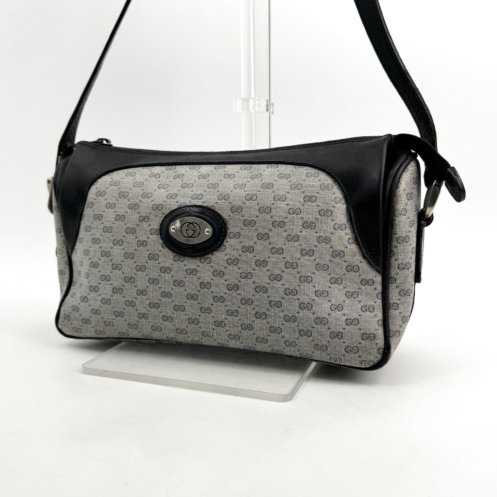 GUCCI グッチ マイクロGG シェリーライン ショルダーバッグ PVC レザー