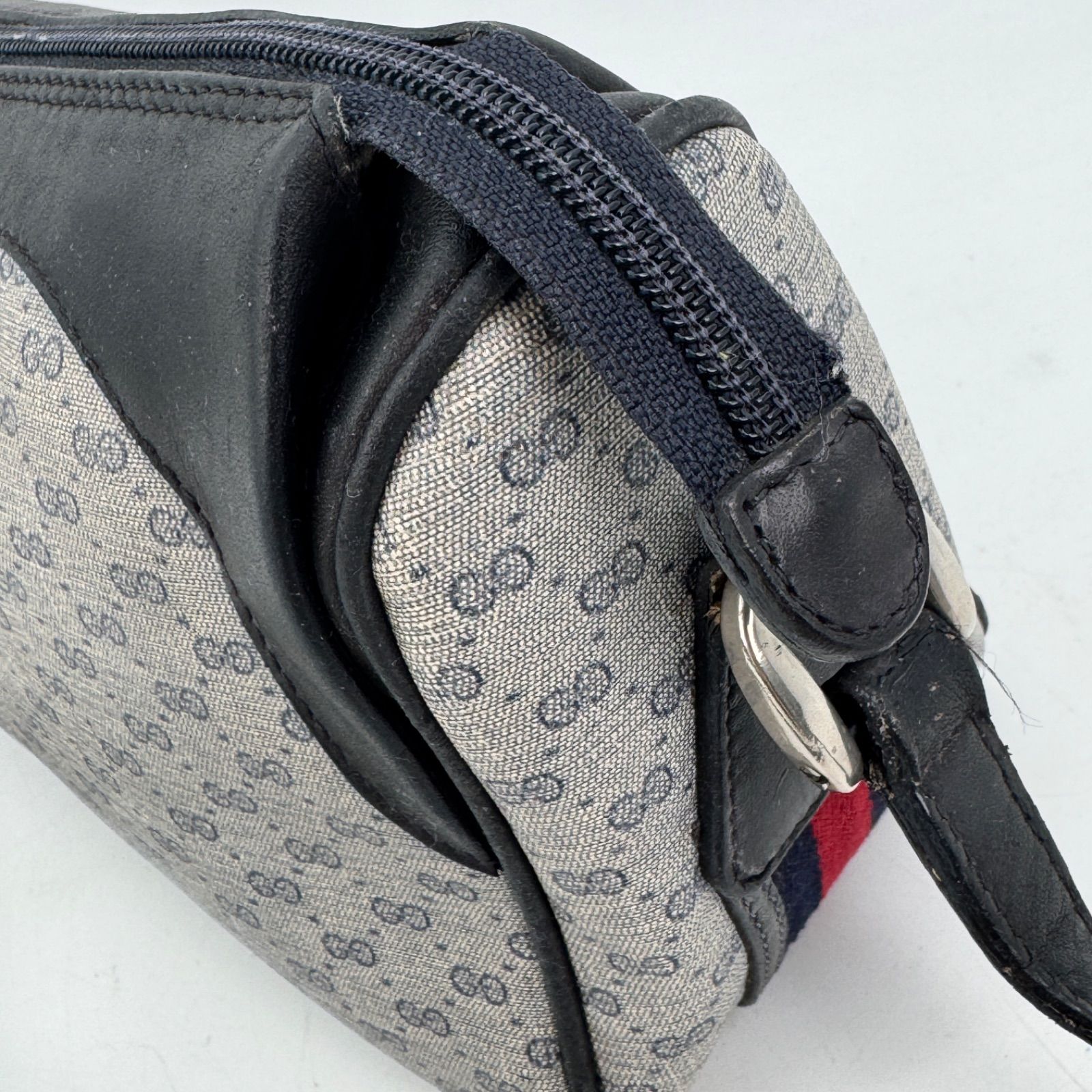 GUCCI グッチ マイクロGG シェリーライン ショルダーバッグ PVC レザー