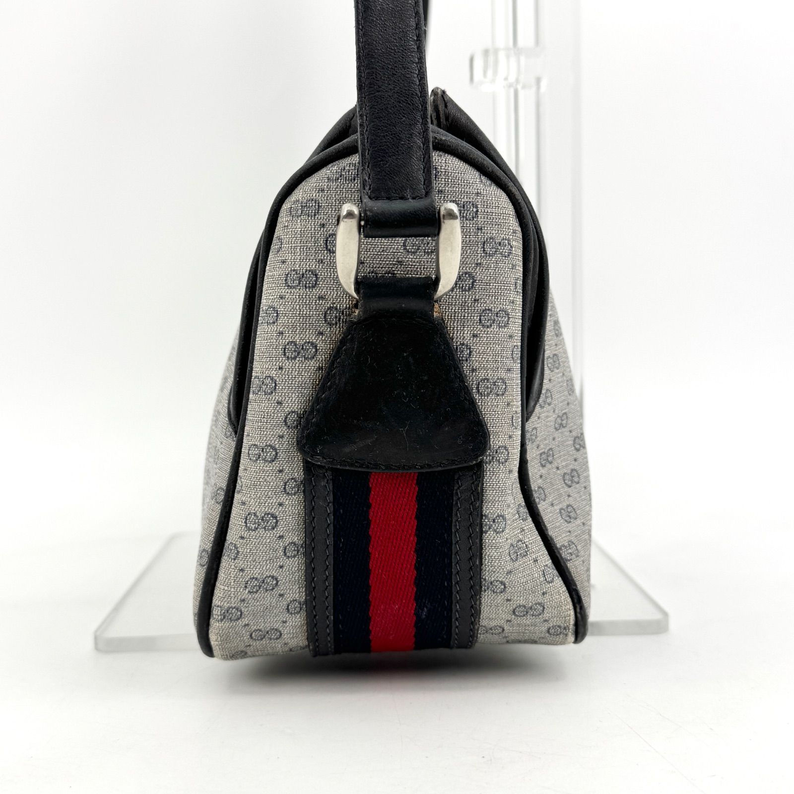 GUCCI グッチ マイクロGG シェリーライン ショルダーバッグ PVC レザー