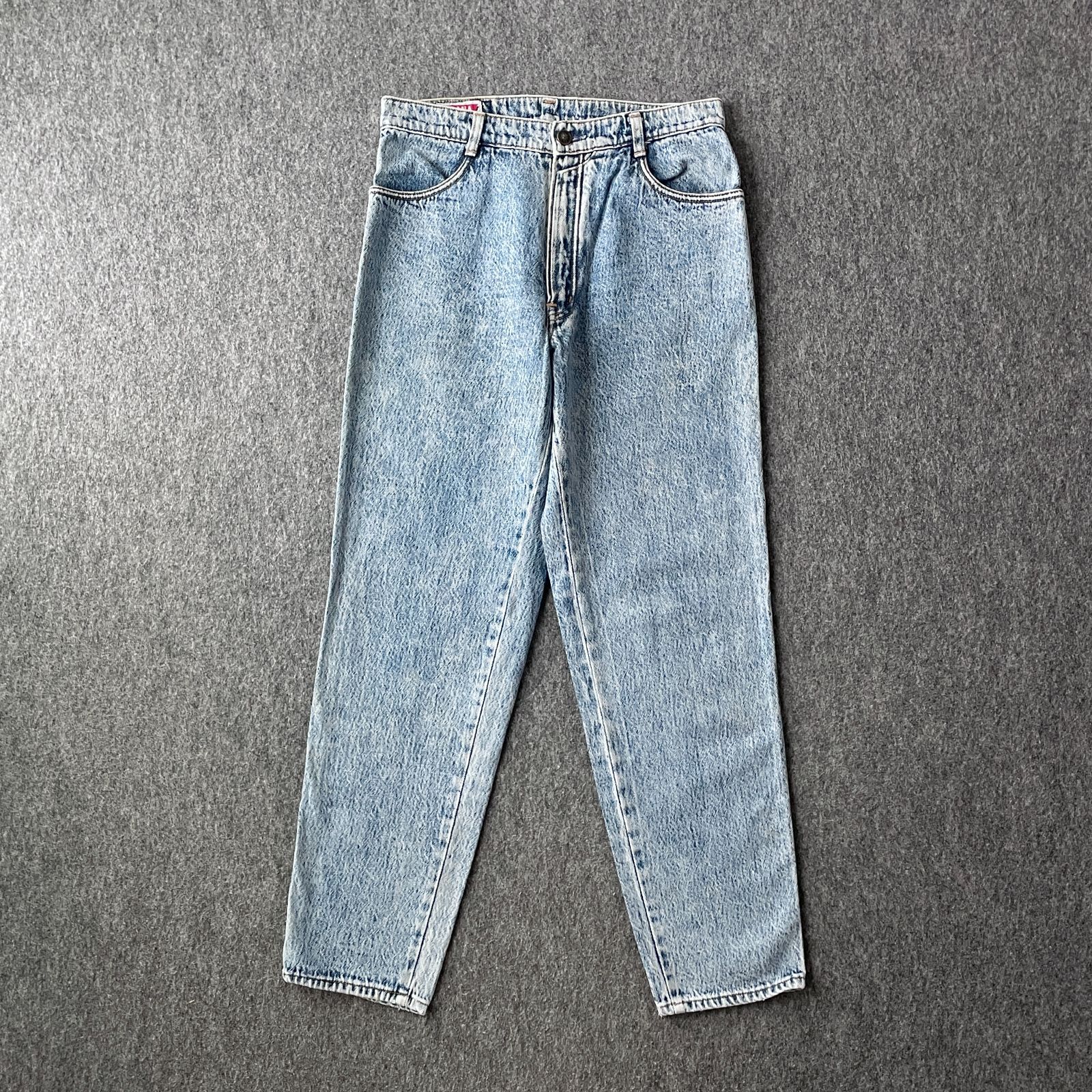 80s 90s BIG JOHN SPANA デニムパンツ ケミカルウォッシュ ワイド 