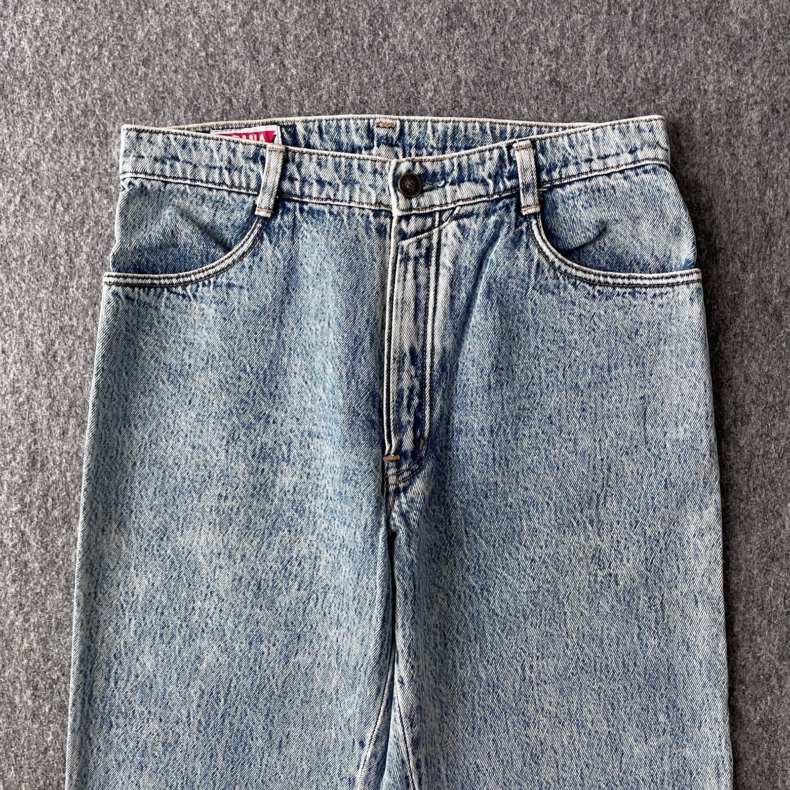 80s 90s BIG JOHN SPANA デニムパンツ ケミカルウォッシュ ワイド