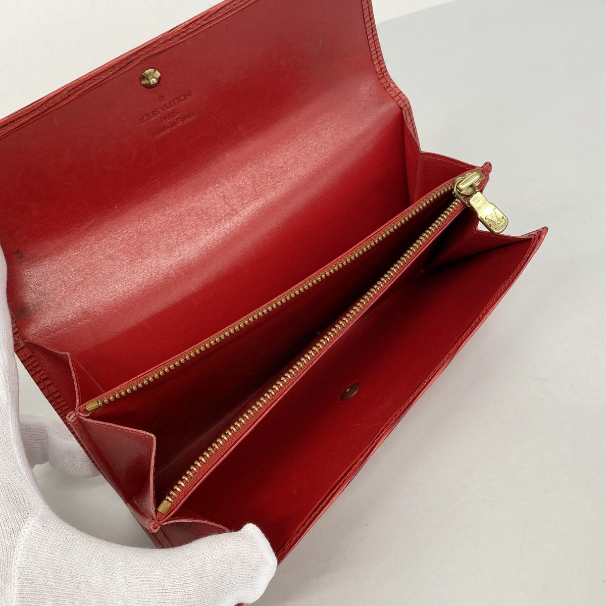 6ga0279】ルイヴィトン 長財布 エピ ポシェットポルトモネクレディ