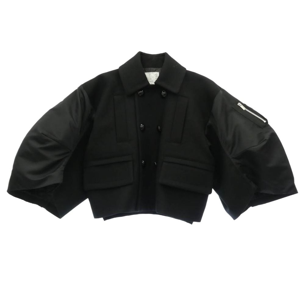 Sacai サカイ 24AW 24-07330 Wool Melton x Nylon Twill Jacket ウール