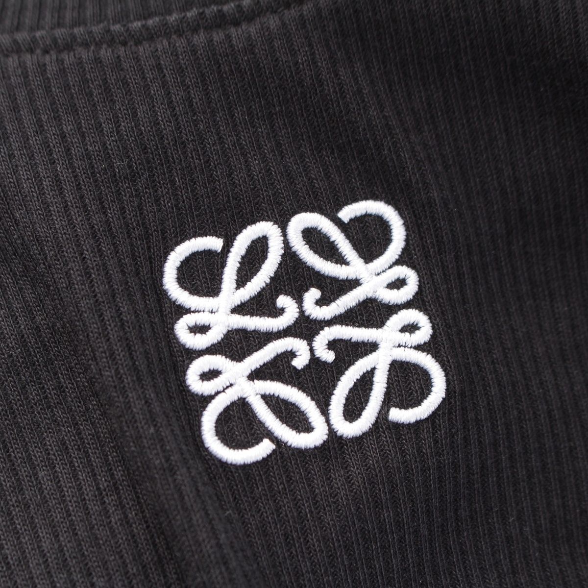 ロエベ アナグラム刺繍 ノースリーブ ワンピース ブラック L【中古