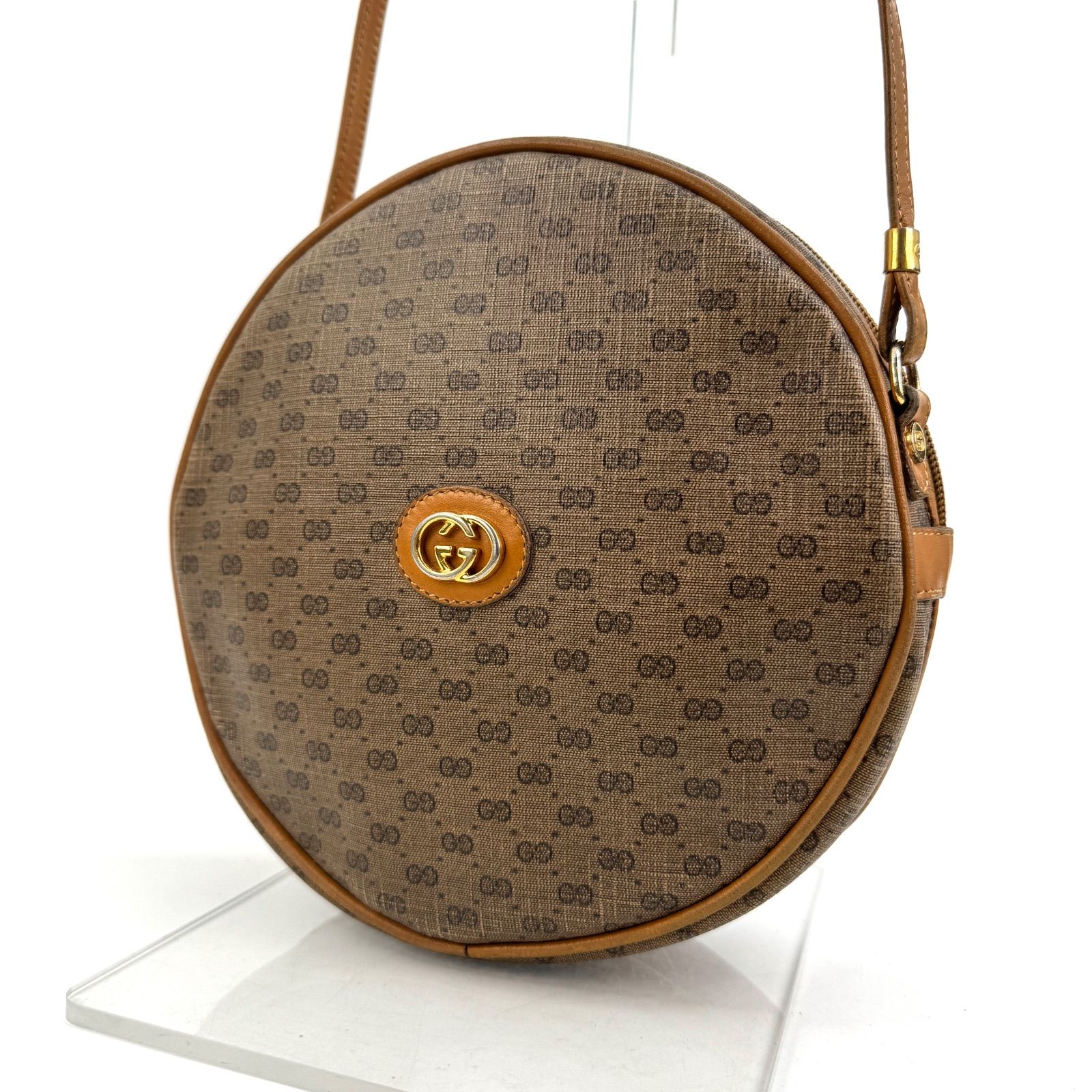 GUCCI オールドグッチ マイクロGG ショルダーバッグ PVC レザー
