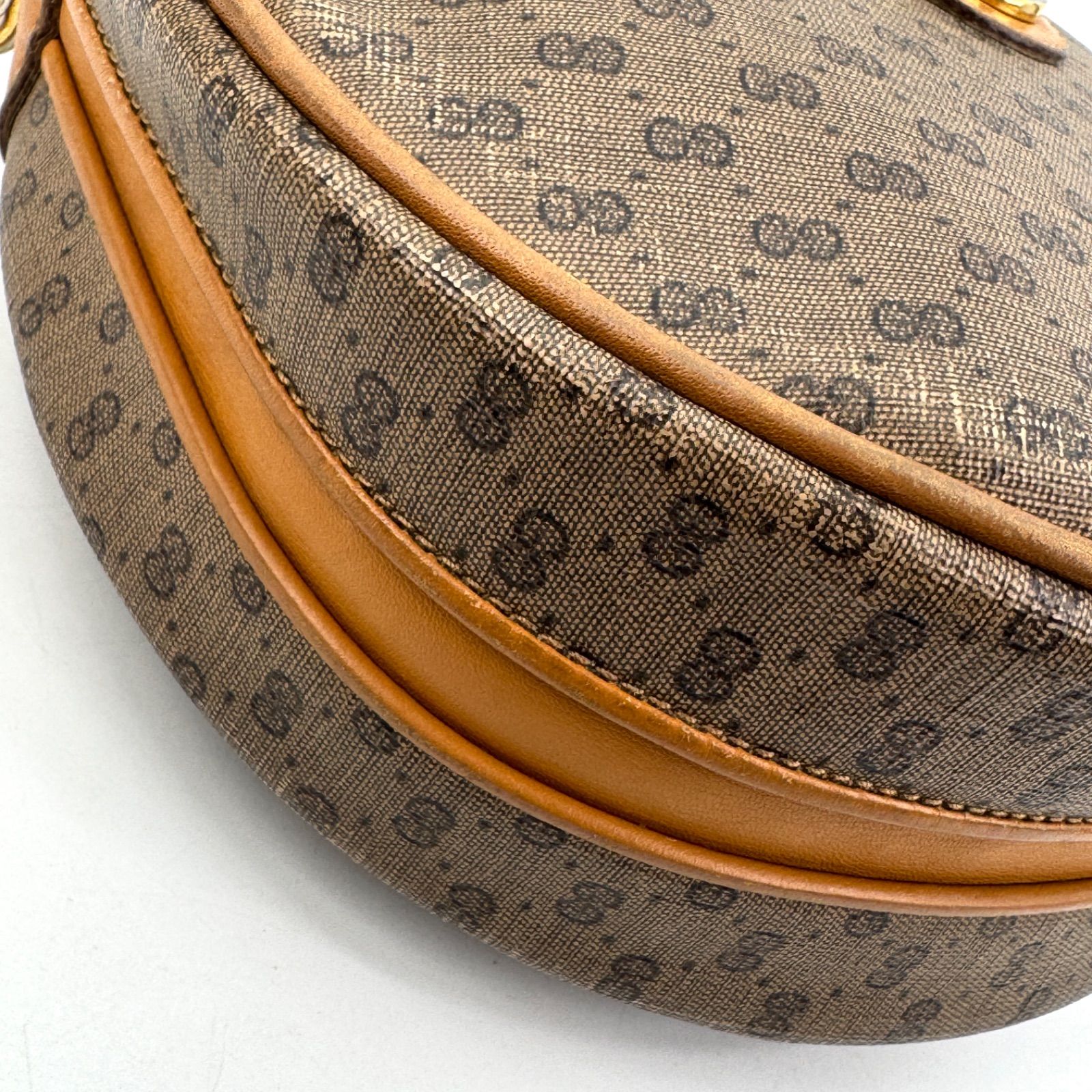 GUCCI オールドグッチ マイクロGG ショルダーバッグ PVC レザー