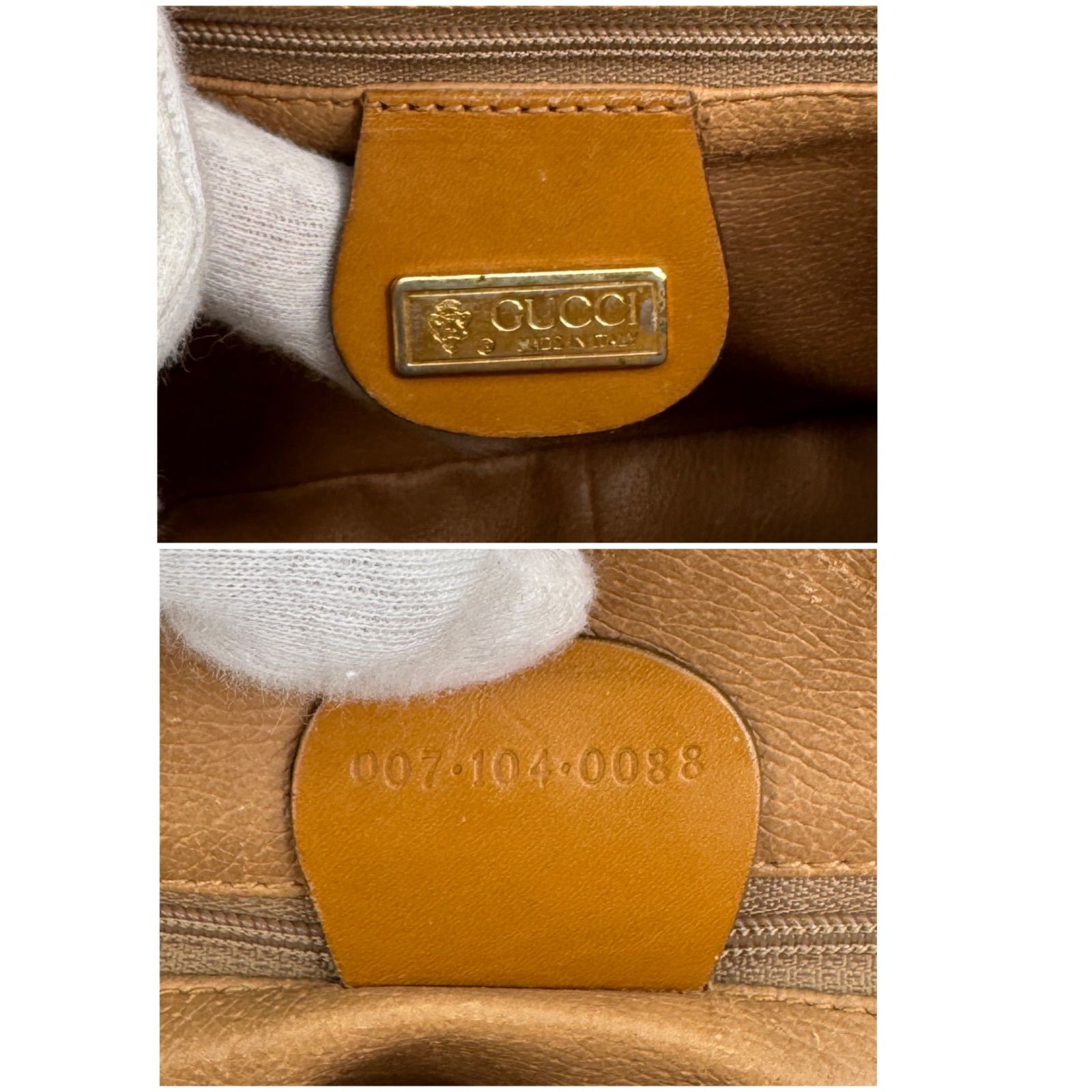 GUCCI オールドグッチ マイクロGG ショルダーバッグ PVC レザー