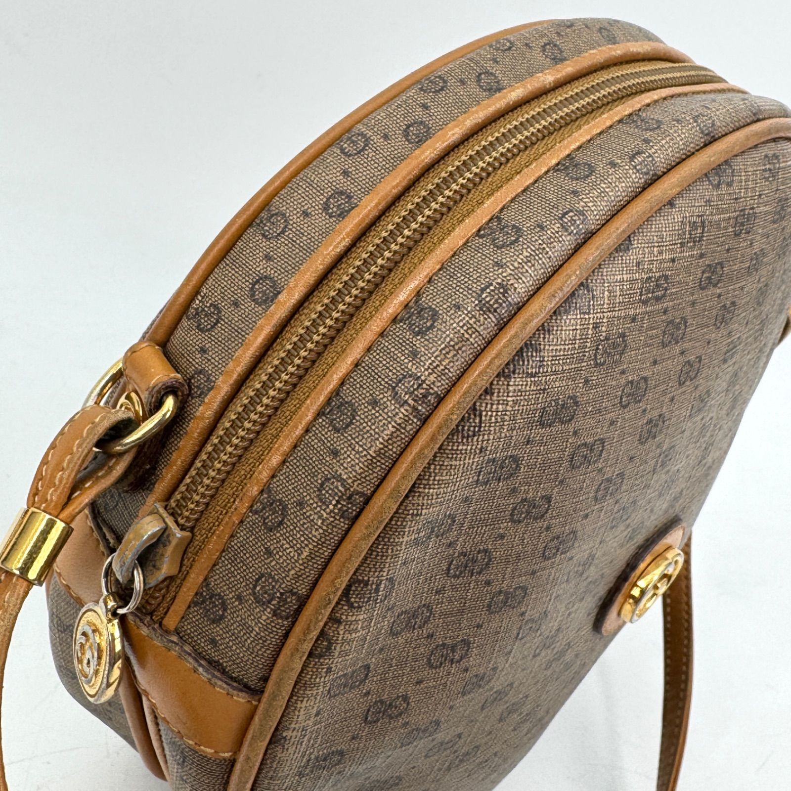 GUCCI オールドグッチ マイクロGG ショルダーバッグ PVC レザー
