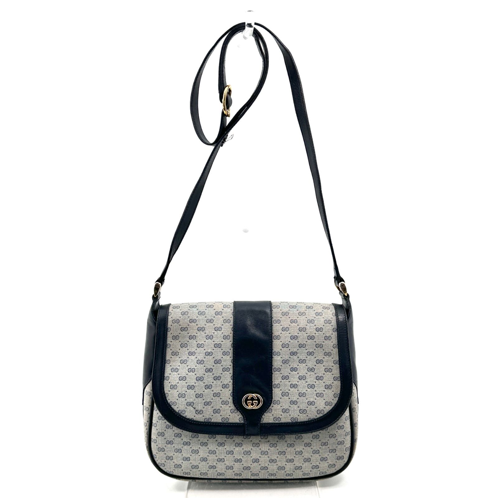 GUCCI オールドグッチ マイクロGG ショルダーバッグ PVC レザー