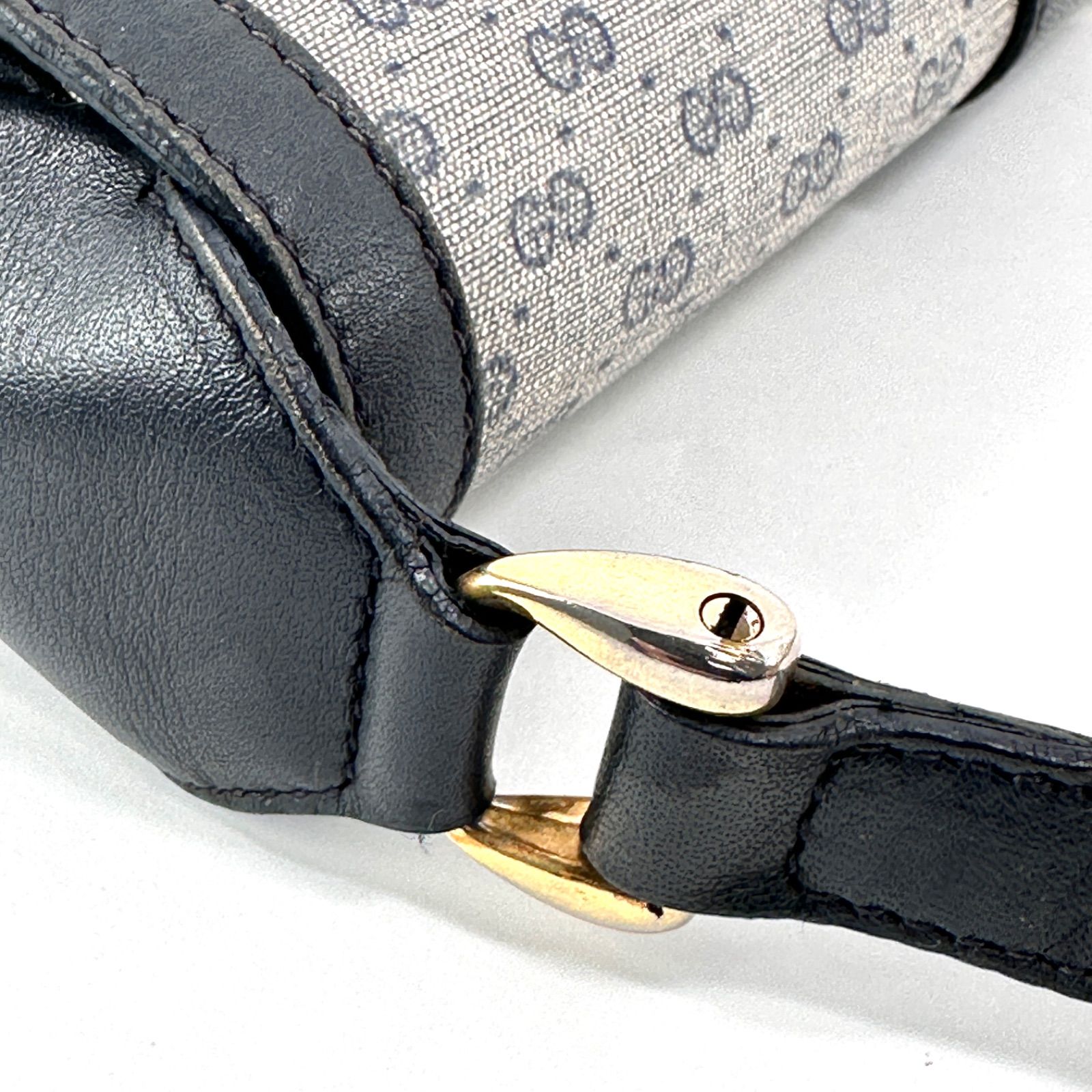 GUCCI オールドグッチ マイクロGG ショルダーバッグ PVC レザー