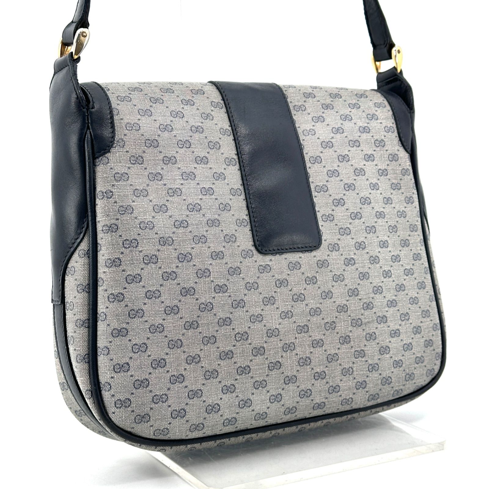 GUCCI オールドグッチ マイクロGG ショルダーバッグ PVC レザー