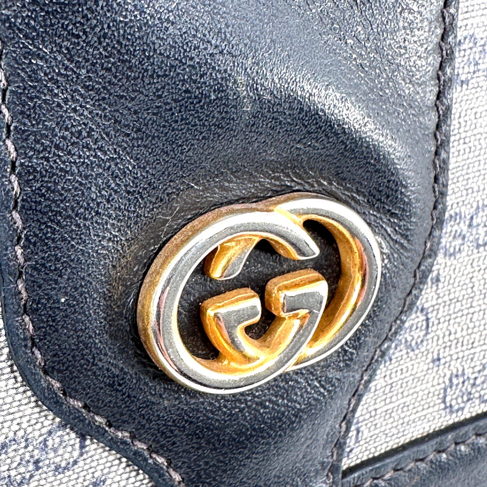 GUCCI オールドグッチ マイクロGG ショルダーバッグ PVC レザー
