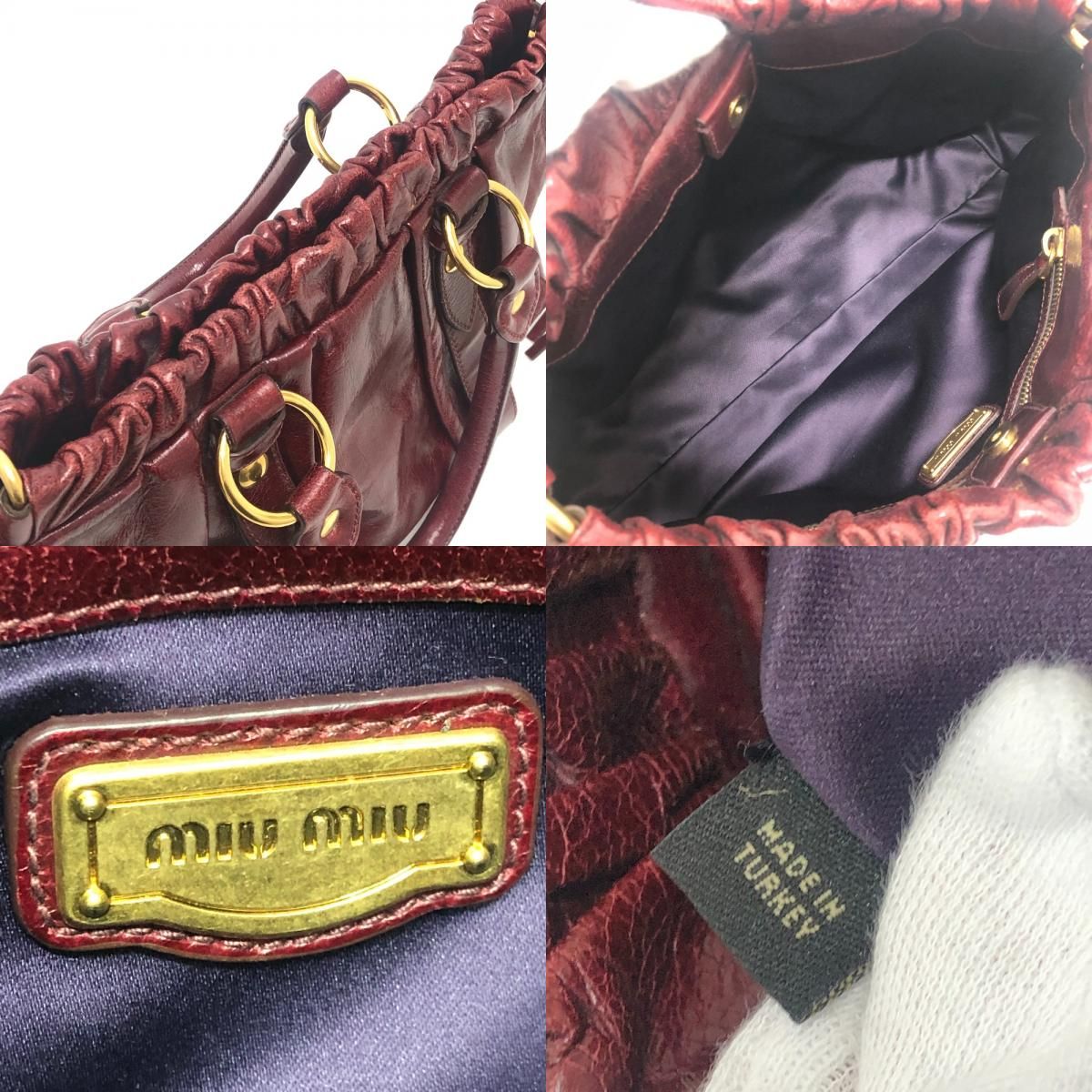 MIUMIU ミュウミュウ ハンドバッグ ヴィッテロルクス RT0383 レザー