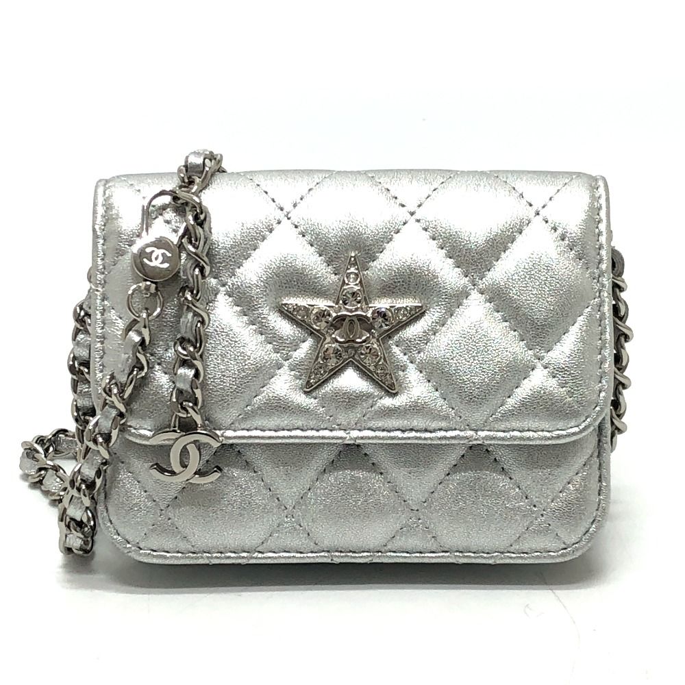 CHANEL シャネル ショルダーバッグ スター ラインストーン レザー