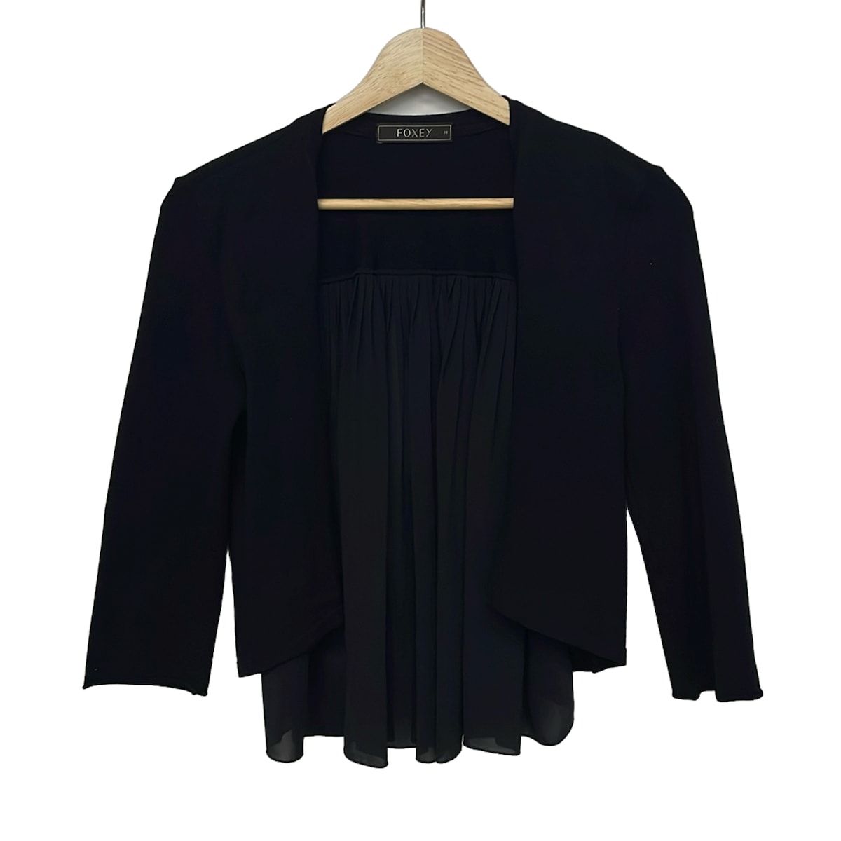 FOXEY(フォクシー) ボレロ サイズ38 M レディース美品 - 31216 黒 七分