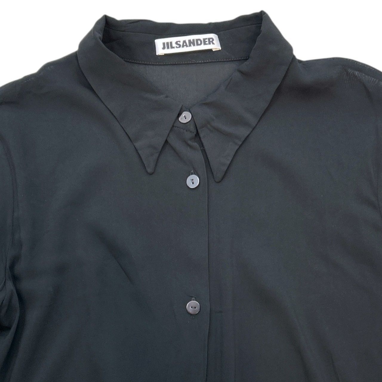 JIL SANDER ジルサンダー シアーシャツワンピース ドレス ロング