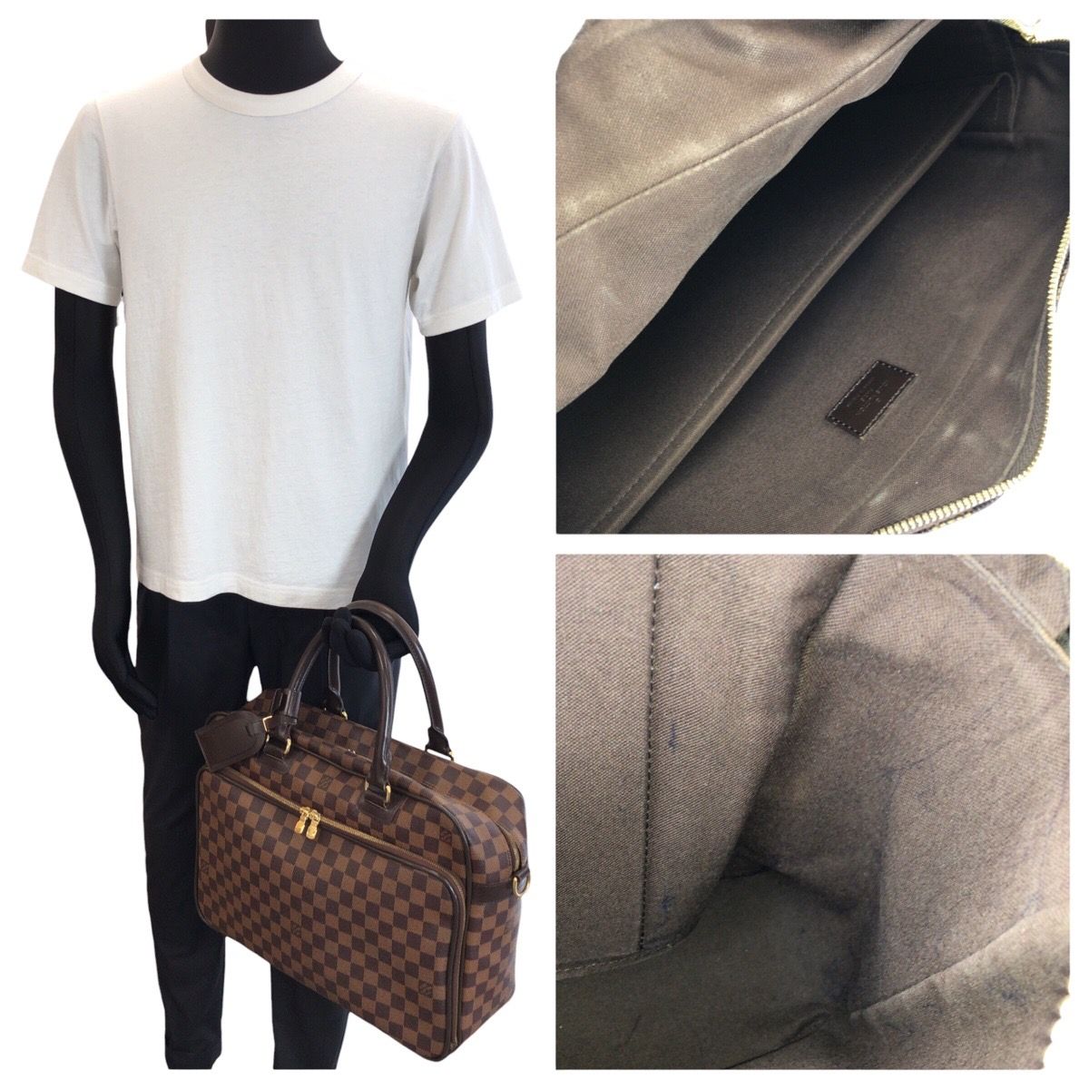 美品 LOUIS VUITTON ルイヴィトン ダミエ エベヌ イカール 2way