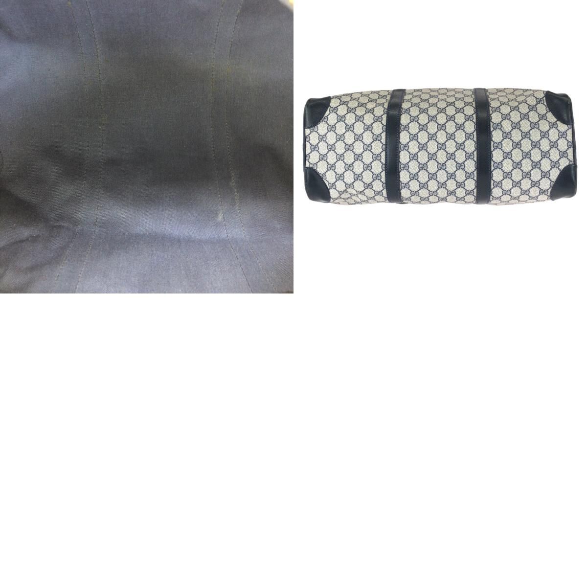 GUCCI グッチ ヴィンテージ オールドグッチ ネイビー ゴールド金具 GG