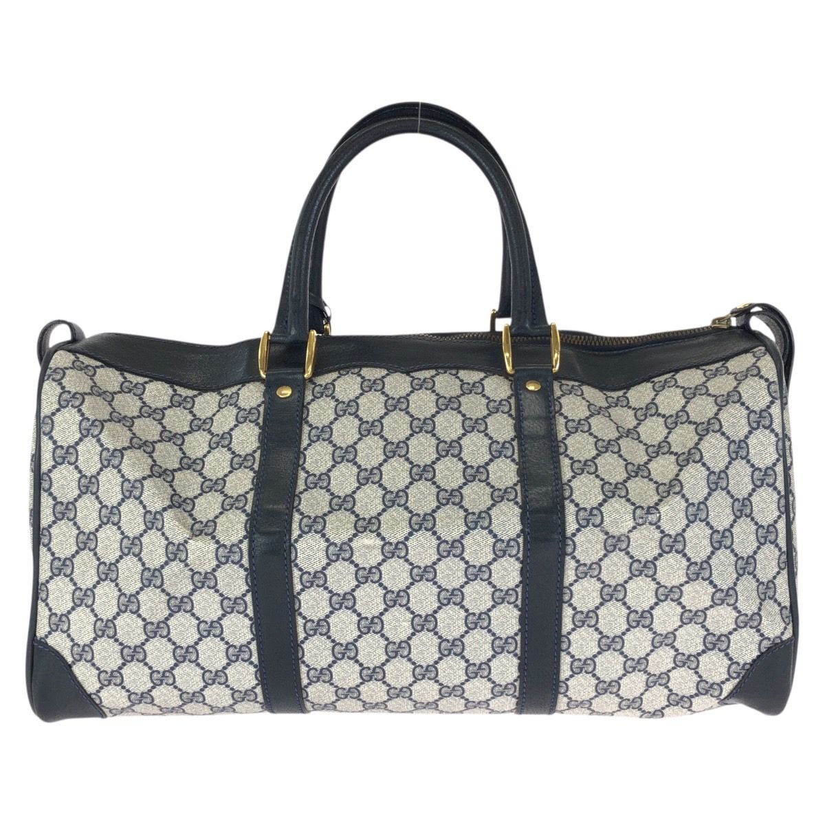 GUCCI グッチ ヴィンテージ オールドグッチ ネイビー ゴールド金具 GG
