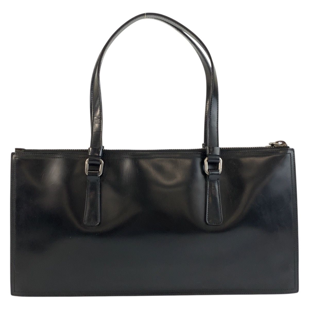 ケ*ス様 美品　PRADA プラダ　エナメル　ブラック　ハンドバッグ PRADA プラダ ブラック 黒 シルバー金具 エナメル ハンドバッグ トート