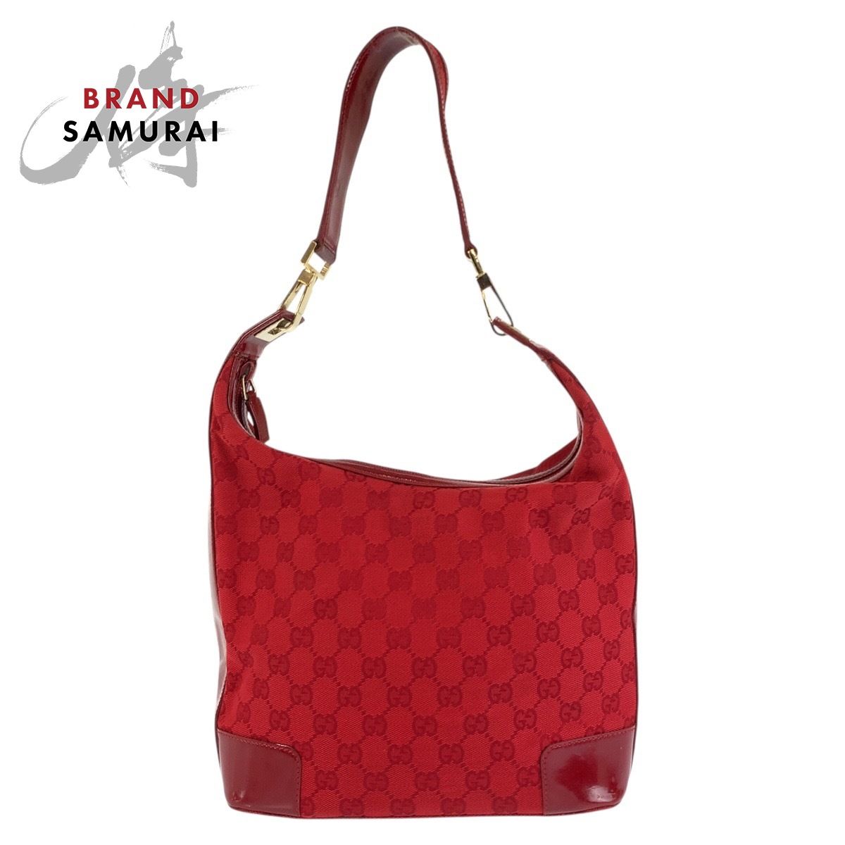 GUCCI グッチ レッド ゴールド金具 GGキャンバス/エナメル 001 4204