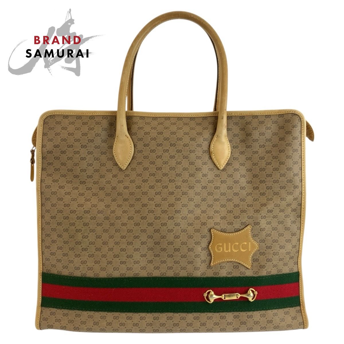 GUCCI グッチ ヴィンテージ マイクロGG シェリーライン ベージュ 24 02