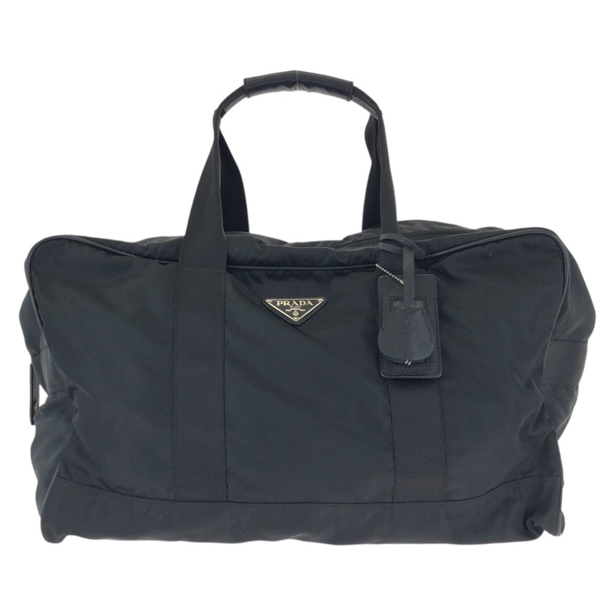 美品 PRADA プラダ テスート サフィアーノ 三角ロゴプレート ブラック
