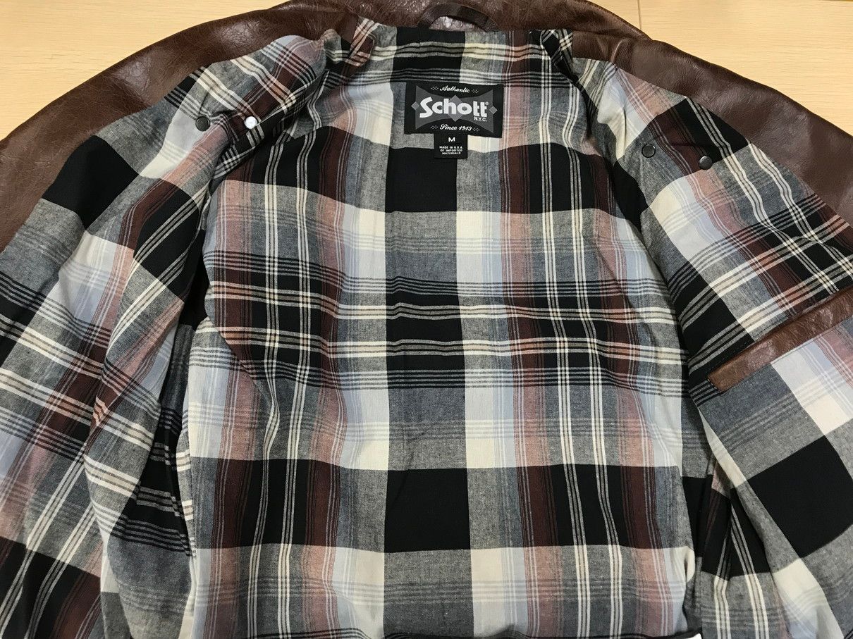 Schott ショット ダブルライダースジャケット レザー 牛革 裏地