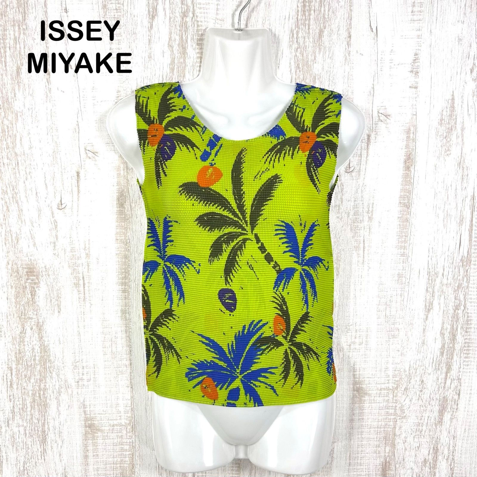 美品 me by ISSEY MIYAKE ミーバイイッセイミヤケ トロピカル ヤシの木