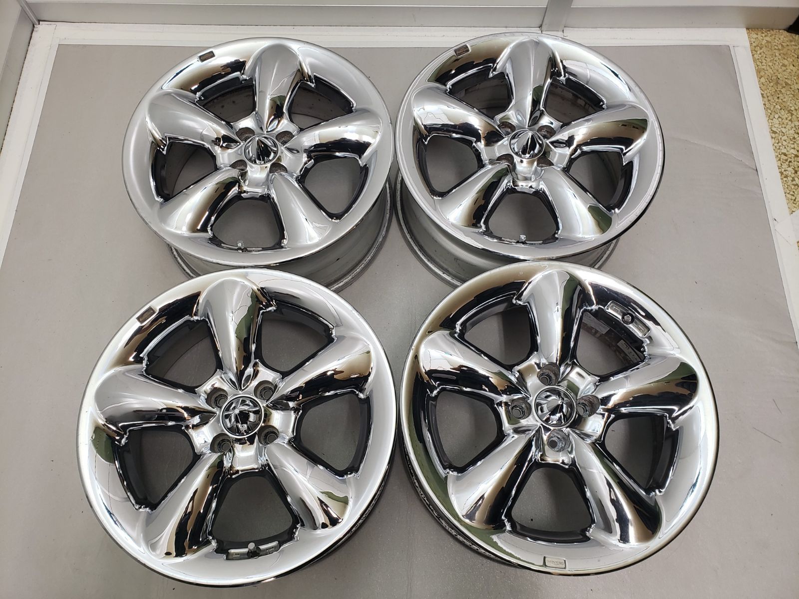 ◎希少良品 WORK Goocars 17in 7j +35 100/4H メッキ状態良 検)bB 