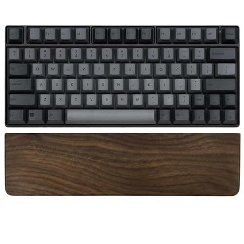 [Fast shipping] REALFORCE RC1 palm rest, wooden wrist rest, slim, height optimized, 3M rubber feet, 60% keyboard width (walnut brown), 3b67d565