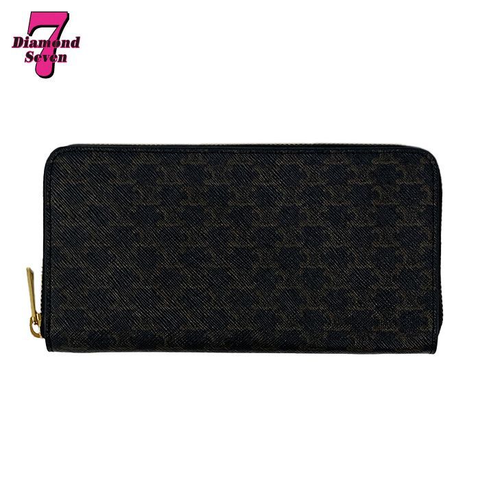 中古】【美品】CELINE セリーヌ ラージジップウォレット / トリオンフ