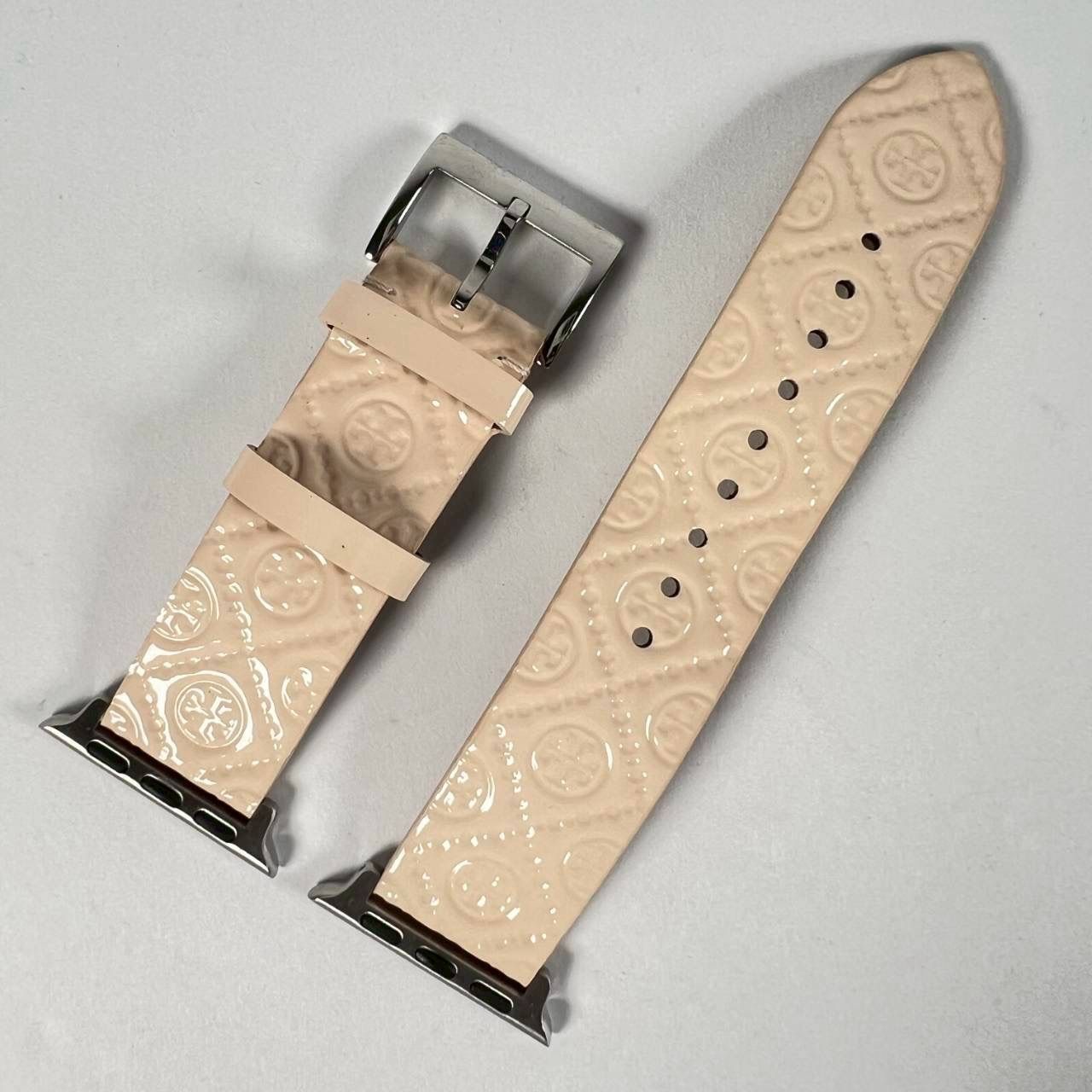 K-58 Tory Burch トリーバーチ Apple Watch バンド アップルウォッチ 38mm/40mm/41mm42mm/44mm レザー クリーム色 264315209 7-1