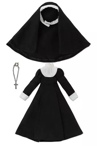 【中古】ドールアクセサリー ピコニーモ用 シスター服set(ブラック)