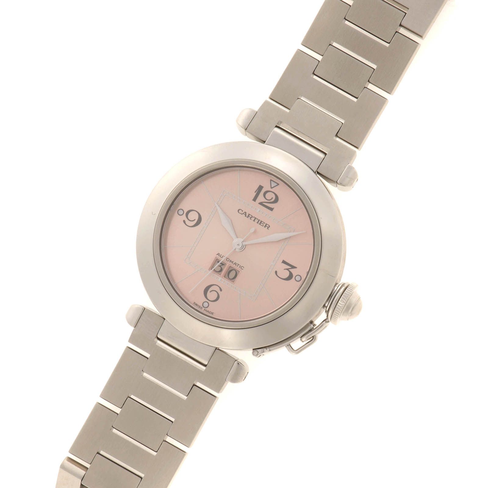 CARTIER カルティエ パシャC ビッグデイト W31058M7 SS ピンク 自動