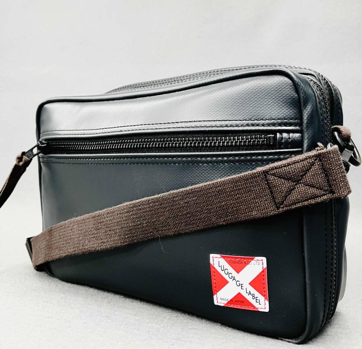 LUGGAGE LABEL ライナーショルダーバッグ 2層 ダブルファスナー 吉田 