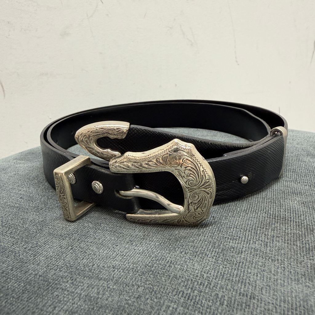 TOGA VIRILIS トーガビリリース LEATHER BELT レザーベルト ブラック